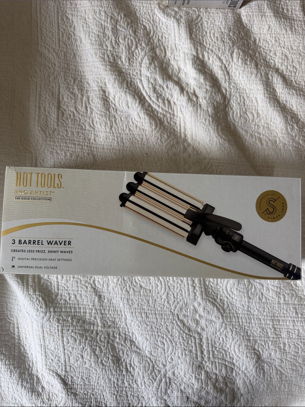 Hot Tools 3-Barrel Waver in Black and Gold - Professional Hair Waver